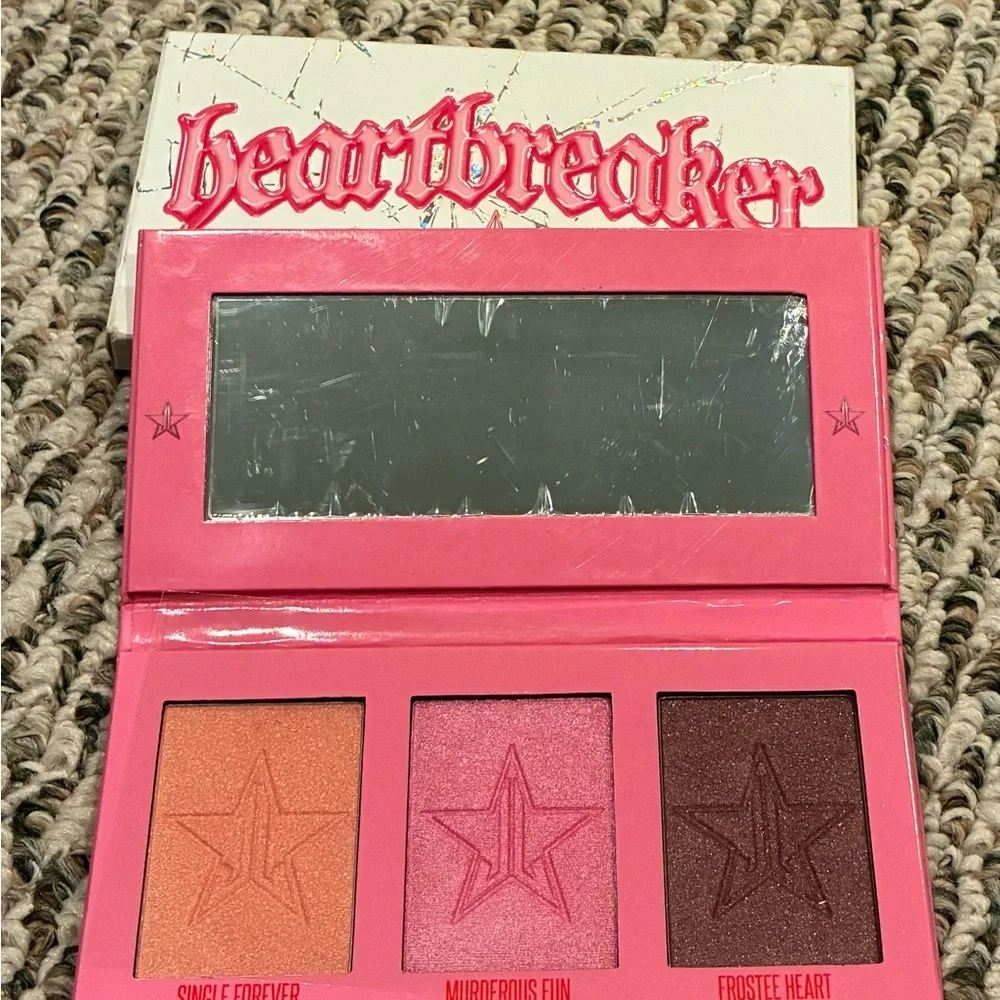 Jeffree Star Heartbreaker Blush Palette Trio- Pink & Purple Skin Highlighter NEW - Picture 2 of 5